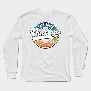 Cape Town South Africa retro logo Long Sleeve T-Shirt